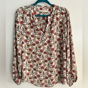 Long sleeve floral blouse